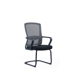Visitor mesh chair with cantilever frame angle view