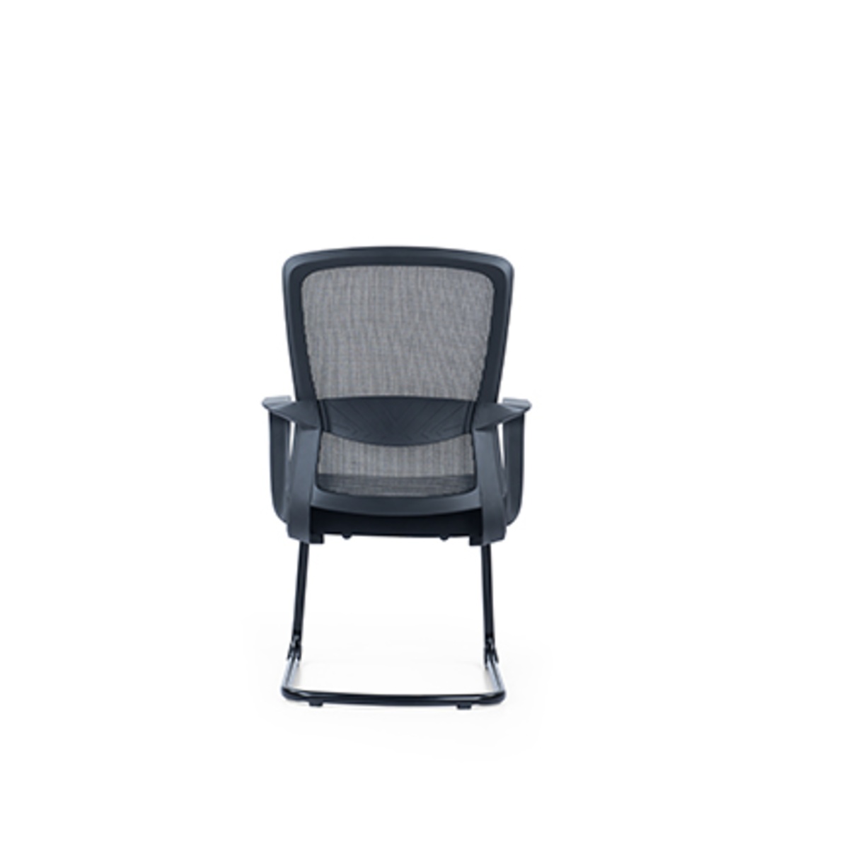 Visitor mesh chair with cantilever frame side view